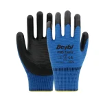 Beybi Lacivert PN5 Zebra Polyester Örme Nitril Eldiven