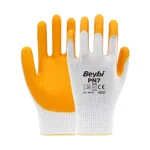 Beybi Sarı PN7 Polyester Örme Nitril Eldiven